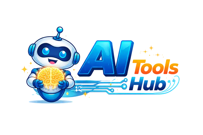 “AI Tools Hub logo – discover AI writing, image, coding, and productivity tools in one platform.”
