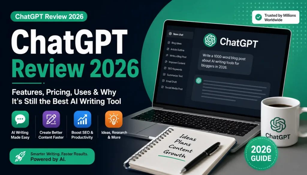 ChatGPT AI writing tool review 2026 features and guide